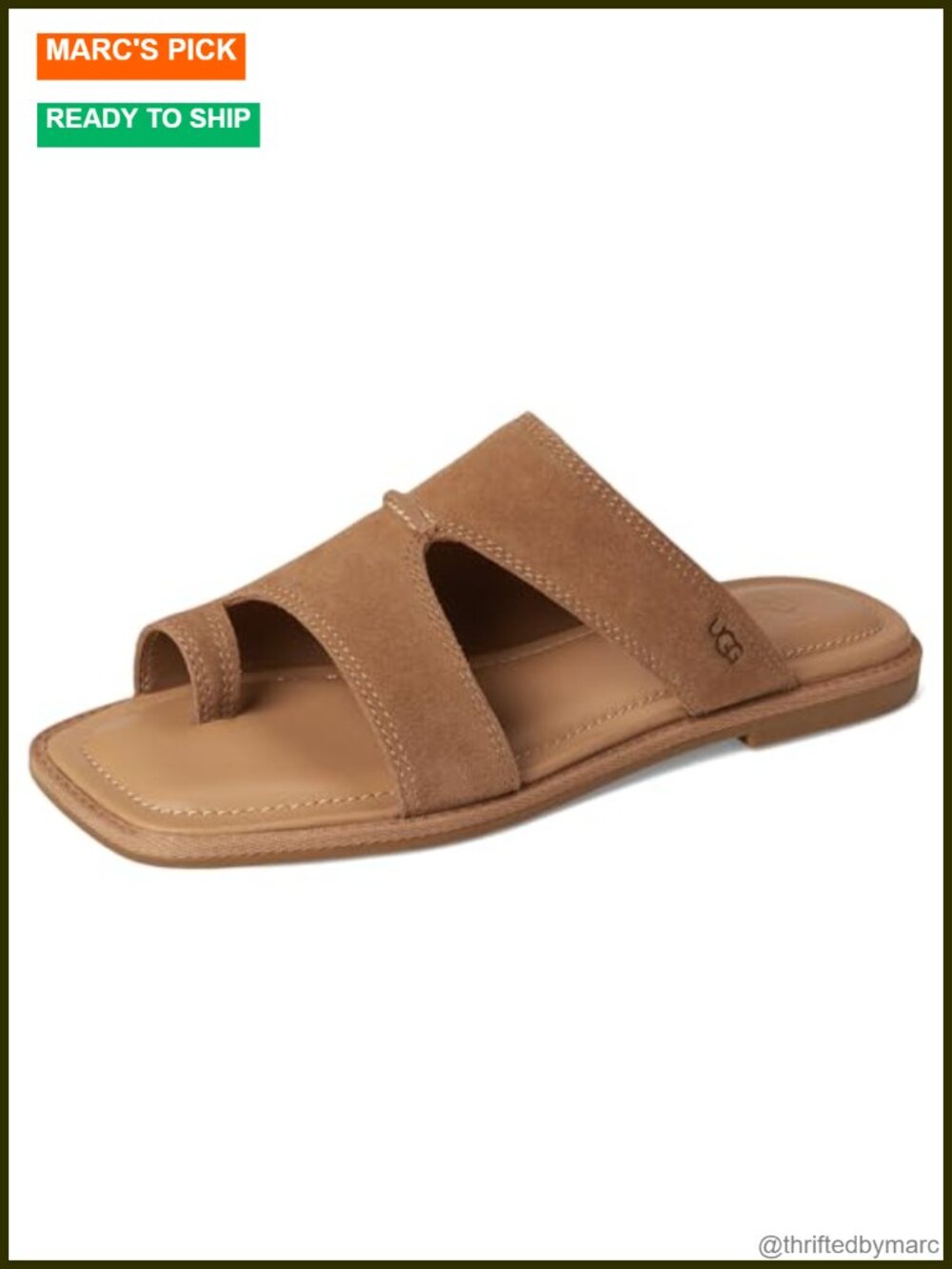 Suede Slide Sandals for Women with Cushioned Footbed and Slip On Style, Open
